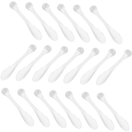 Didiseaon 20pcs Acrylic Facial Mask Spoon Eye Massage Stick Skincare Tool Makeup Tools for Home Professional Use