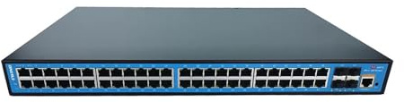 ALOUTSNOC Switch POE géré 48 Ports 10/100/1000M Switch Ethernet Gigabit Couche 3 avec 4 emplacements SFP+ 10G