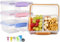 Greentainer Plastic Snack Containers for Kids, 4 Pack Bento Boxs with 2 Compartments Travel Snack Container Sandwiches/Fruits/Candies Food Storage Containers BPA Free Dishwasher Safe-Pink