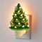 CHENRI Vintage Christmas Night Light with Decorative Snow, Cute Resin Christmas Tree Nightlight for Bedroom Holiday Decor