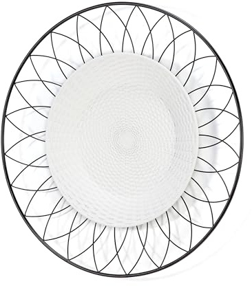 ESCULTURA 78X7X78 METAL NEGRO/SINTETICO BLANCO