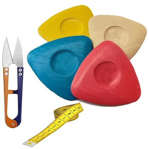 Comforty Schneiderkreide 4 Stücke Nähkreide Stoffkreide für Schneiderarbeiten, Nähen,SchneidermaßBand for Sewing Weiches Doppelmaßband