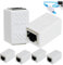 FunWorth 6 Stücke RJ45 Verbinder Cat7, LAN Kabel Verlängerung Adapter, LAN Stecker Verbinder für Cat5, Cat5e, Cat6 Netzwerkkabel, RJ45 Kupplung für LAN Kabel Verlängerung (Weiß)