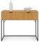 IDIMEX Konsolentisch SELO mit 2 Schubladen in Wildeiche Dekor - Flurtisch, Schubladenfront mit Rillen Design. Flurmöbel, Dielenmöbel, Kommode aus MDF & Metall