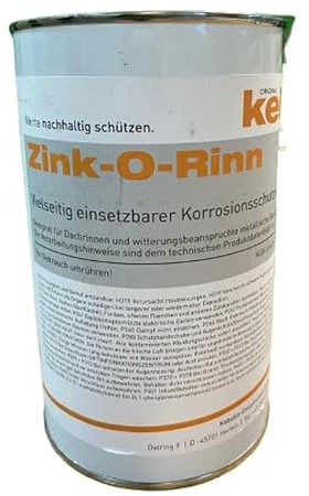 Zink-O-Rinn Kebu Korrosionsschutzanstrich Dachrinnenschutz Dachrinnenanstrich (0,85 l)