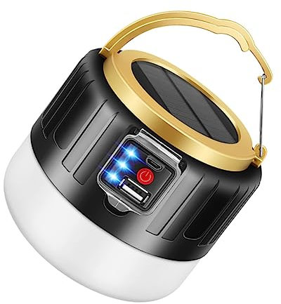 JOINPAYA Solar De Camping Recargable LED Con USB Para Excursiones Senderismo y Exterior