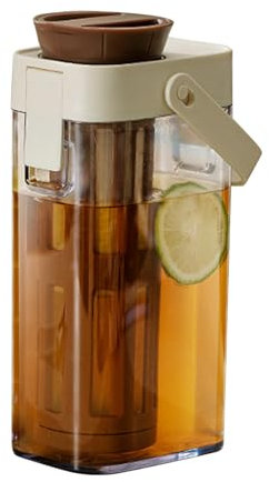 Pichet En Plastique - Pichet Deau De Porte De Réfrigérateur | Transparent Pichett À Thé Glacé L'eau Chaude | Picheet À Thé Glacé | Carafe À Eau Avec Poignée Pour Thé, Jus, Lait, Boissons Froides