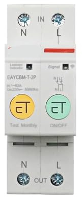 MOUKWLEK 2P Zigbee/WiFi contatore di energia Intelligente Interruttore relè temporizzato Protezione dalle perdite(WiFi,16A)