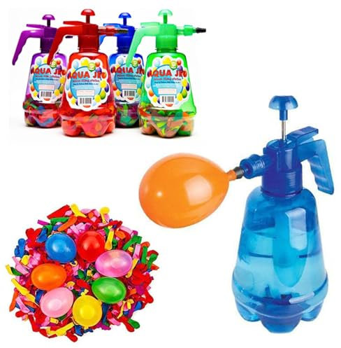 Renopfect Bomba De Globo De Agua 1.5 L Botella Con Hinchador Globos De Agua Bomba De Globo De Agua De Aire Con 500 Globos De Agua,inflador De Globos De Aire Y Agua,botella De Spray Para Niños,juegos D