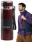 Rukjmqi Botella Térmica De Acero Inoxidable - Termo Escolar | Cantimplora Impermeable Con Correa Para Escuela Gimnasio Deporte Viaje Niños Y Adultos