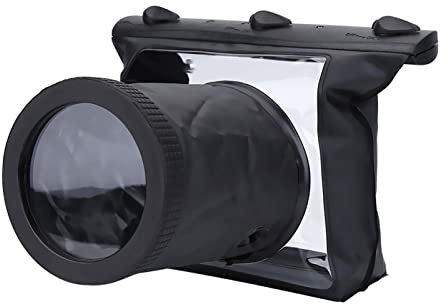 ZASCHMOY Custodia di Alloggiamento Subacquea della Telecamera HD Impermeabile con Obiettivo Trasparente e Spazio per Sacchetti di Grandi Dimensioni - PC+PMMA+PVC+materiali ABS per SLR DSLR - Ideale