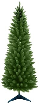 Albero di natale verde piccolo alto cm 150 slim artificiale apertura ad ombrello abete stretto folto pieno salvaspazio ignifugo