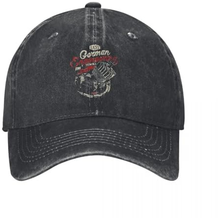 Generisch OSTDEUTISCHE INGENIEURKUNST Simson 2 Takt DDR Moped Demin Trucker Hat atmungsaktive Designkappen Damen Baseballkappe für Männer