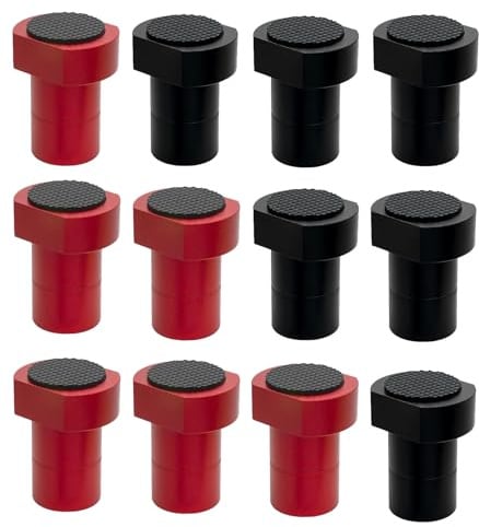 ZHEHNSA Lot de 12 crochets de banc de 20 mm en alliage d'aluminium - Pince pour chien - Table de travail du bois - Mâchoires de serrage - Positionnement - Bouchon de rabot - Pince pour chien