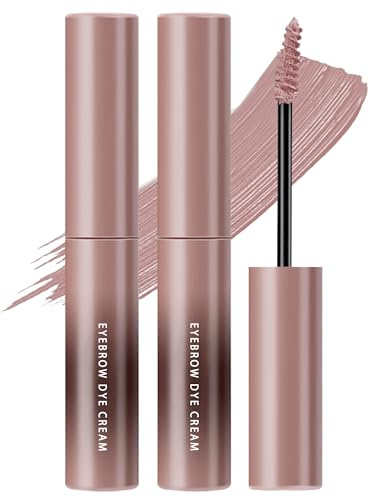 Eyebrow Gel Tint, Gray Pink Eye Brow Dye Glue, Waterproof Brow Tinting Kit | Long Lasting Tinted Eyebrow Gel Kit,Ultra-Fine Brush Brow Filler Stain,Brow Tinting Mascara,Thanksgiving Eye Makeup for Women