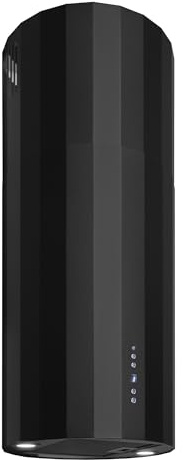 Gurari Cappa a isola 40 cm GCH P 891 BL Diamond • Cappa aspirante nera opaca • Cappa aspirante a isola 850 m³/h • Cappa di design con 22 bordi Diamond • Motore BLDC • Telecomando • Efficienza