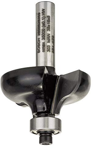 Bosch 1x PRO Profilfräser Ogee Fillet (für Weichholz, Hartholz, Ø 38 mm, Professional Zubehör Handfräse, Kantenfräse)