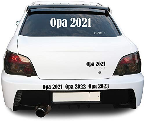 Sunnywall Opa 2021 2022 2023 Autoaufkleber Autotattoo Aufkleber Heckscheibenaufkleber Größe 1