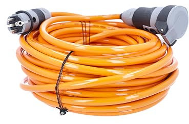 as - Schwabe Verlängerungsleitung 25 m H07BQ-F 3G2,5 mit SchukoUltra Pro, extrem robust, Verlängerungskabel für Einsatz im Aussenbereich, Baustelle, Gewerbe, Industrie, orange/grau, IP54, 62263