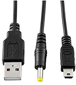 CHILDMORY 2 in1 USB 2.0 Data Transfer Power Charger Cable Charging Cord for PSP 1000 2000 3000
