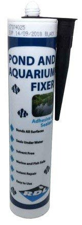 2 x RDL Pond & Aquarium Fixer 290ml Adhesive Sealant Glue Black Waterproof Bond
