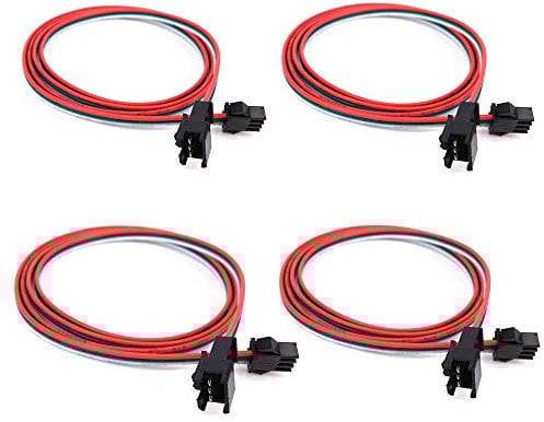 4pcs 1M 3.28ft 3Pin JST SM Male Female Plug LED Connector Cable for WS2812B WS2811 SK6812 Symphony LED Lights with Connectors, No Soldering, Light Controller Wire