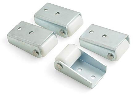 Design61 Lot de 4 roulettes fixes pour meuble avec surface de roulement rigide Ø 16 x l 20 mm