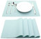 IYYI Silikon-Platzsets, Platzsets für Kinder, Platzsets, 4 Stück, wasserdicht, hitzebeständig, rutschfest, für Esstisch, leicht zu reinigen (hellblau)