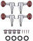 Alomejor Ukulele Stimmwirbel 2L 2R Geschlossene Legierung Mechaniken Saiten Stimmwirbel Tuner Kit für Ukulele Instrumente