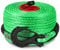 STEGODON 3/8 x 100ft Synthetic Winch Rope 23,809lbs Dyneema Winch Cable Line with Hook and Sleeve Protection Car Tow Recovery Cable for 4WD Off Road Vehicle Truck SUV Jeep(Green)