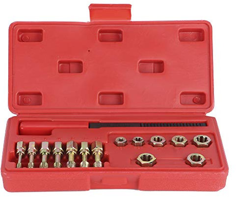 DEWIN Gewindereparatur Werkzeugsatz, Reparatursatz für Gewindeschneidwerkzeuge Reparatursatz für Universalwiederherstellung Universal Car 7 Metrische Gewindebohrer für Gewindebohrer 15 Stück/Satz