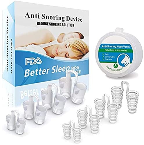 Schnarchstopper, 8Sets Nasenspreizer gegen Schnarchen, Anti Schnarch Gerät, Anti Schnarch Nase, 4 Größen Neuartige Nasenspreizer