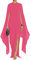 MAYFASEY Damen Elegant High Split Flare Ärmel Formale Abendkleider Maxikleid mit Umhang, Rose, Groß