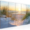 Runa Art Bild Strand Sonnenuntergang Wandbilder auf Vlies Leinwand 5 Teilig Wanddekoration Schlafzimmer Wohnzimmer 041756a