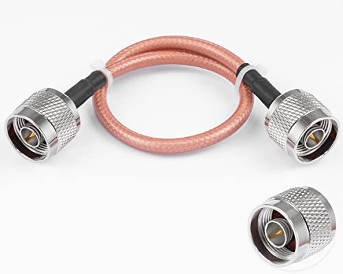 Vecys N a N Macho Jumper N Macho a N Macho Cable Coaxial de Baja Pérdida RG400 12 /30 CM para 3G 4G 5G LTE Antena Ham Radio GPS WiFi