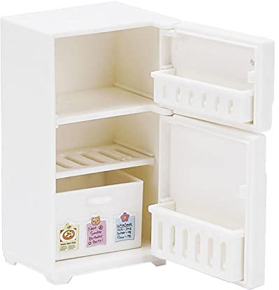 LICHENGTAI Miniature Fridge 1:12 Dollhouse Decor Fridge Mini Doll House 3 Layer Fridge Furniture Kids Educational Pretend Play Toys For Doll House Decoration