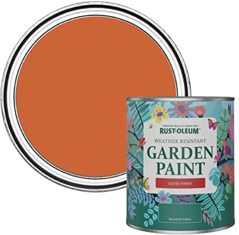 Rust-Oleum Orange Mould-Resistant Garden Paint In Gloss Finish - Tiger Tea 750ml