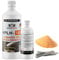 Home Profis® Epoxidharz Set zur Estrich Reparatur | 1,5kg Epoxy Resin Gießharz inkl. 20 Estrichklammern & Quarzsand | 2K Injektionsharz Rissfüller | Epoxidharz mit Härter