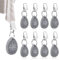 HIQE-FL 8 Stück Tischdeckenbeschwerer Naturstein mit Klammer,Tischdeckenhalter Tischtuchbeschwerer,Tischdeckenklammern,Tischdecken Klammern für Picknicks,für Picknicks,Partys,Hochzeiten