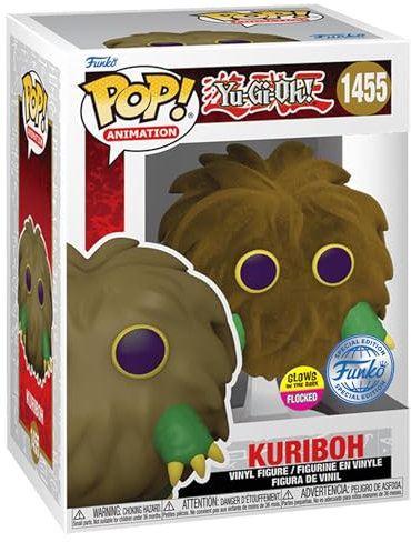 Funko Pop Yu Gi Oh Kuriboh Flocked #1455 Pop Exclusive Edition - Yugioh Figuren - Im Dunkeln Leuchten