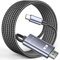 APCUWCQ Cavo da USB C a HDMI 4K@@60Hz 2M adattatore intrecciato per casa ufficio Thunderbolt 4/3 Compatibile con MacBook Pro 2021/2020 MacBook Air iPad Pro 2021, Surface Book 2, Galaxy S23