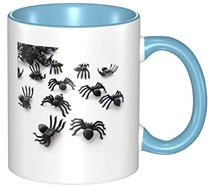 RFSHOP Taza de cerámica, divertida taza de araña, taza de té y café para hombres y mujeres