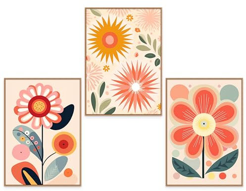 GrowArt - Elegante Poster im Boho-Stil mit floralen Motiven im A3-Format ohne Rahmen - eine einzigartige und subtile Wanddekoration für jedes Interieur, ein Geschenk für jeden Anlass.