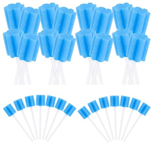 30 Stück Schwamm-Mundpflegestäbchen,Tragbare Mundschwamm,Mundpflegetupfer Steriler Wattestäbchen,Zahntupfer Stick,Reinigungsstäbchen Mundtupfer,Mundpflege Schwamm Tupfer,für Mundreinigung und pflege