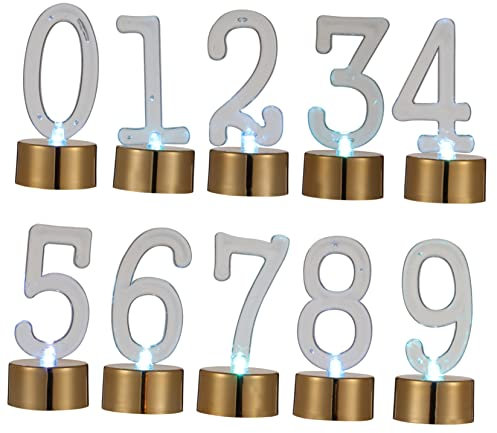 PRETYZOOM 10St Digitales Kerzenlicht Geburtstag dekoratives Licht Anzahl Kuchenkerzen hochzeitsdeko Geburtstag dekorative Lichter Rauchfreie Lampe Weihnachten schmücken LED