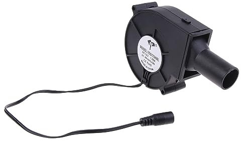 Ranuw Ventilatore portatile per barbecue 12 V 1 88 A 4500 giri/min, ventilatore per barbecue, picnic, campeggio, carbone, starter per cucina, 5 5 x 2 1 mm