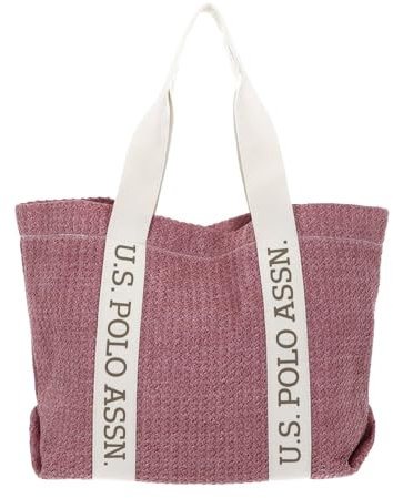 U.S. POLO ASSN. Beach Straw Shopper L Rose