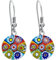 miyou Murano Boucles d'oreilles - Argent Femme - Pendantes Verre Vénitien - Pour Femme - Bijoux - Argent 925 - Idéal Cadeau - Fermoir: Crochet, Argent
