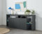 Dmora - Buffet Willer, Buffet de Salon 3 Portes, Buffet de Salon, Buffet Moderne, 100% Made in Italy, 200x40h80 cm, Anthracite