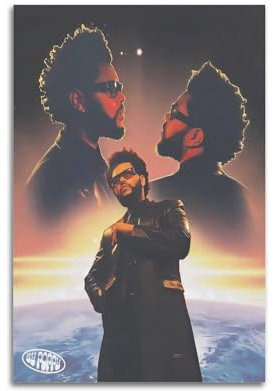 NHDERYBNF Musikposter Sänger The Weeknd, dekoratives Gemälde, Leinwand, Wandposter und Kunstdruck, moderne Familienschlafzimmer-Dekoration, Poster, 40 x 60 cm